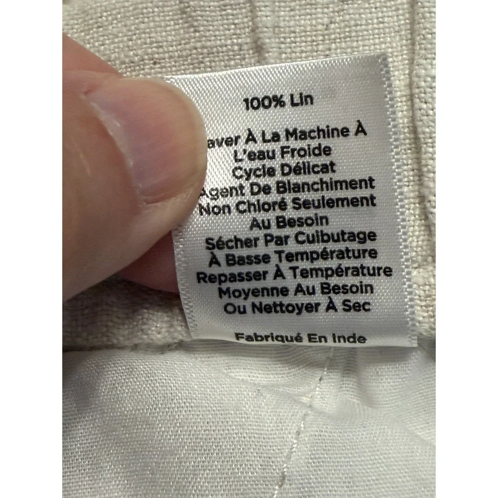 Talbots Linen Shorts Womens Size‎ Small Natural Relaxed Lagenlook Drawstring